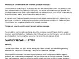 Goodbye Work Email Template Farewell Letter 7 Free Sample Example format Free