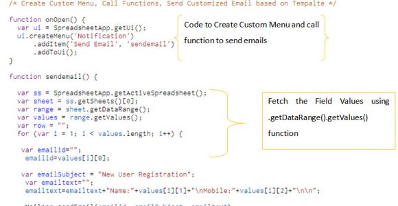 Google Apps Email Templates How to Create Custom Menu Function Email Template In