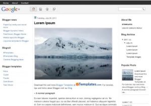 Google Blogspot Templates Google Plus Blogger Template Btemplates