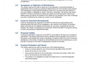 Government Contract Proposal Template Example Rfp Template for Website Design Development