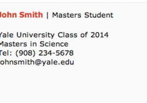 Graduate Student Email Signature Template Masters Student