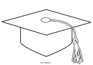 Graduation Mortar Board Template Template Graduation Cap Printable Coloring Pages Page Hat