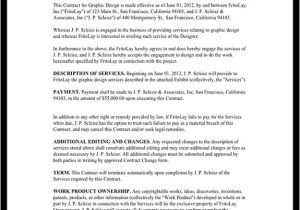 Graphic Design Contract Template Graphic Design Contract Template with Sample