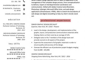 Graphic Designer Resume Sample Graphic Design Resume Sample Writing Guide Rg