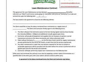 Grass Cutting Contract Template 9 Lawn Service Contract Templates Free Word Pdf