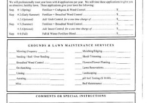 Grass Cutting Contract Template Free Printable Lawn Care Contract form Generic