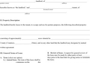 Grazing Contract Template Pasture Lease Agreement Gtld World Congress