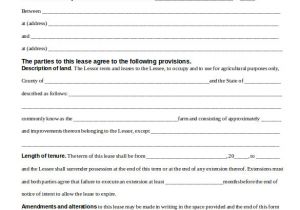 Grazing Contract Template Pasture Lease Agreement Template 10 Download Free