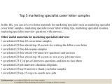 Great Marketing Cover Letters top 5 Marketing Specialist Cover Letter Samples