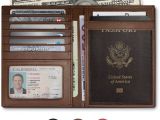 Green Card Name Doesn T Match Passport Rfid Blocking Leather Passport Holder for Men and Women Brown