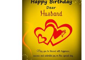 Greeting Birthday Card for Husband Happy Birthday Dear Husband Greeting Card