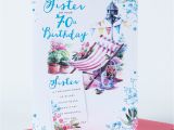 Greeting Birthday Card for Sister 70th Birthday Card Sister Deck Chair