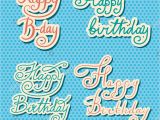Greeting Card About Happy Birthday Happy Birthday Text Hand Drawn Lettering Collection Of