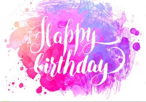 Greeting Card About Happy Birthday Happy Birthday Watercolor Greeting Card Vector