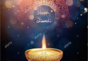 Greeting Card About Happy Diwali Happy Diwali Illustration Of Burning Diya Holiday