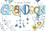 Greeting Card Baby Boy Born New Baby Grandson Congratulations Greeting Card Cards