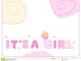 Greeting Card Baby Girl Born Baby Girl Announcement Stock Vector Illustration Of Clip