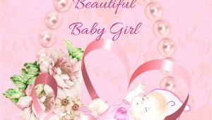 Greeting Card Baby Girl Born Baby Girl Congratulations In 2020 Congratulations Baby Girl