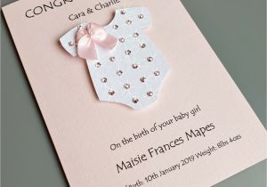 Greeting Card Baby Girl Born Celebrations Occasions Home Furniture Diy Personalised