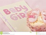 Greeting Card Baby Girl Born New Born Baby Girl Celebration Stock Photo Image Of Copy