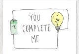 Greeting Card Birthday for Boyfriend Electrical Circuit You Complete Me with Images Birthday