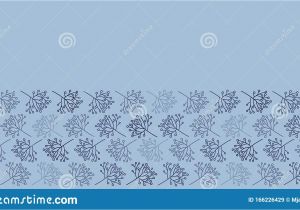 Greeting Card Border Designs Simple Vector Floral Texture Seamless Border In Blue Stock Vector