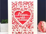 Greeting Card Companies New Zealand Personalised Papercut On Your Wedding Day Card