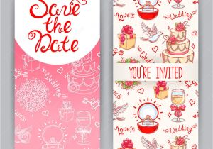Greeting Card Dalam Bahasa Inggris Two Cards for Wedding Stock Vector Illustration Of Banner