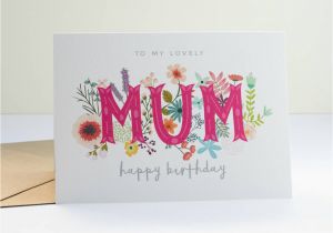 Greeting Card Delivery New Zealand Lovely Mum Birthday Card