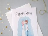 Greeting Card Delivery New Zealand Muslim Wedding Card Nikah Mabrouk Walimah Mubarak islamic Engagement Greeting Card Watercolour Couple Portrait