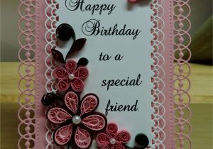 Greeting Card Designs Handmade Paper Pink Birthday Card with Spellbinders Dies and Quilled