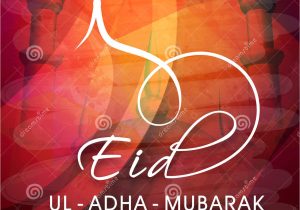 Greeting Card Eid Ul Adha Greeting Card for Eid Ul Adha Celebration Stock
