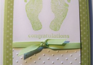 Greeting Card for New Born Baby Stampin Up Baby Prints with Images Baby Cards Handmade