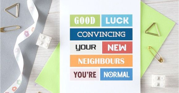Greeting Card for New Home Funny New House Card Funny New Home Card Congratulations