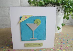 Greeting Card Handmade for Birthday Cocktail Birthday Card or Congratulations Card Handmade