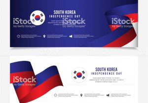 Greeting Card Independence Day Indonesia south Korea Independence Day Vector Template Design for