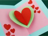 Greeting Card Kaise Banate Hai Pop Up Card Floating Heart How to Make A Mini Greeting Card with A Pop Out Heart Ezycraft