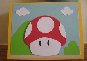 Greeting Card Making for Kids Image Detail for Handmade Mario Brothers Mushroom Birthday