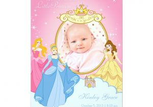 Greeting Card New Born Baby Boy Disney Princess Birth Announcement with Images Princess