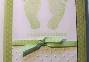 Greeting Card New Born Baby Boy Stampin Up Baby Prints with Images Baby Cards Handmade