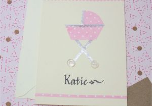 Greeting Card New Born Baby Girl Personalised Baby Card New Baby Card Personal Baby Card