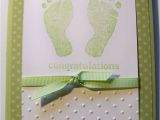Greeting Card New Born Baby Girl Stampin Up Baby Prints with Images Baby Cards Handmade