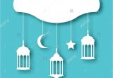 Greeting Card Of Eid Mubarak Eid Mubarak Greeting Card with Decoration Stock Vector Art
