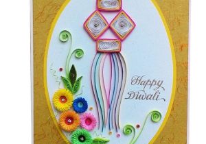 Greeting Card On Diwali Handmade Handcrafted Emotions Handmade Quilled Diwali Greeting Card