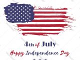 Greeting Card On Independence Day Happy Independence Day Usa Watercolor Flag Vector Image