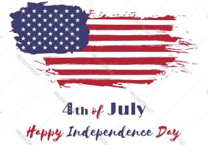 Greeting Card On Independence Day Happy Independence Day Usa Watercolor Flag Vector Image