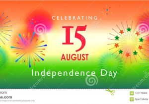 Greeting Card On Independence Day Independence Day 15th Of August India Stock Vector
