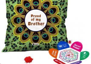 Greeting Card On Raksha Bandhan Indigifts Raksha Bandhan Gifts for Brother Set Of Proud Of