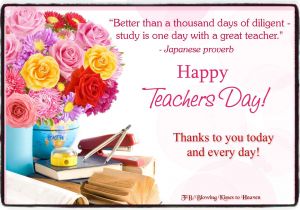 Greeting Card On Teachers Day for Our Teachers In Heaven Happy Teacher Appreciation Day
