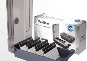 Greeting Card organizer Box with Dividers Maxgear Business Card Datei Visitenkartenhalter Name Card
